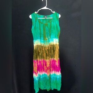 Women's Multicolor Tie-Dye Dress